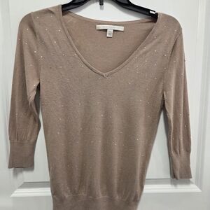 LC Lauren Conrad Tan V-Neck Sweater